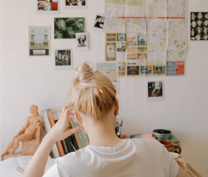 Student Writing College Applications